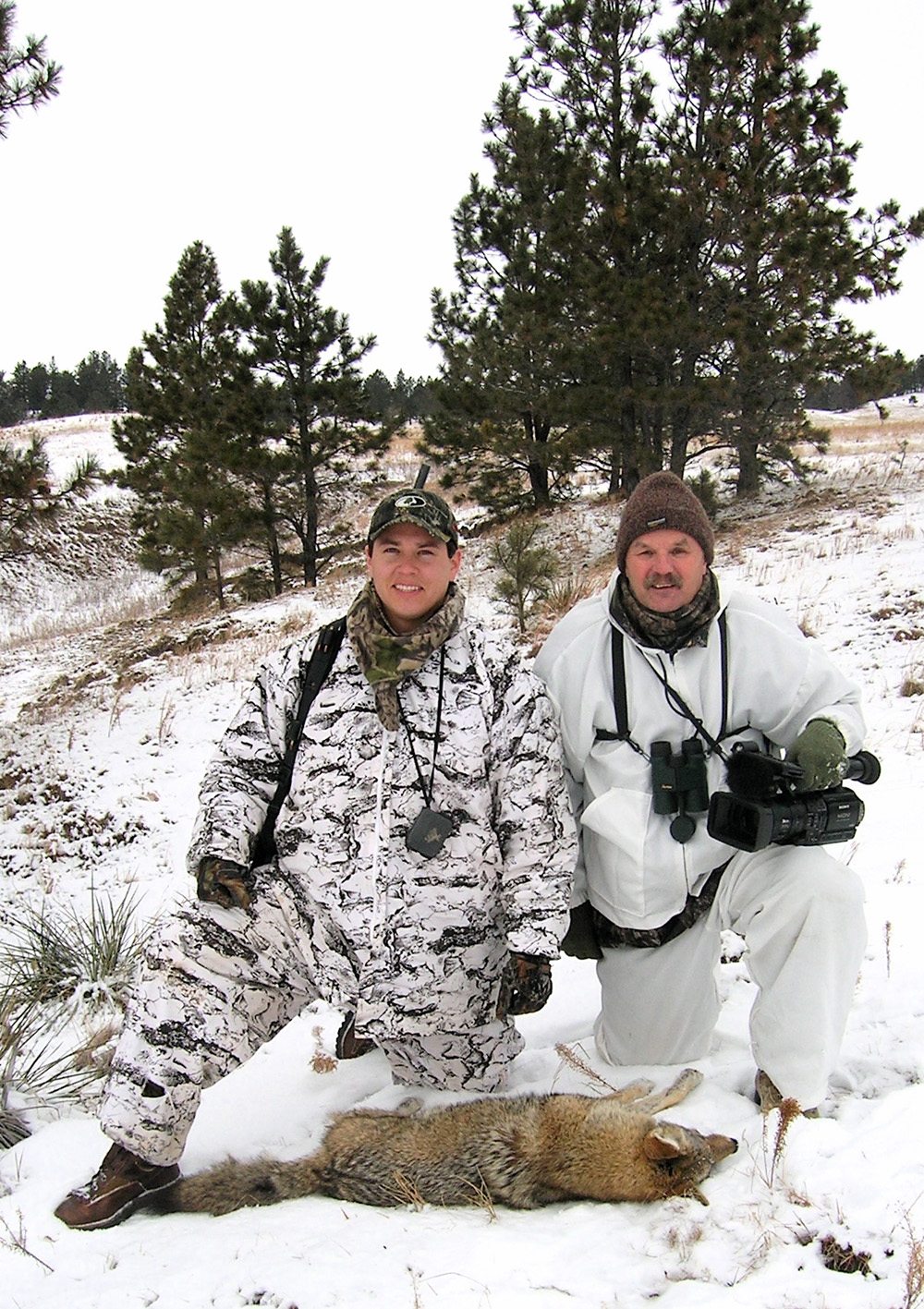 Ben Bearshield & Gary with Rosebud coyote